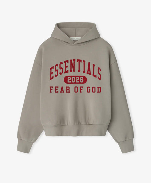 ADULT Fear of God Essentials FW26 Smoke Grey Classic Hoodie