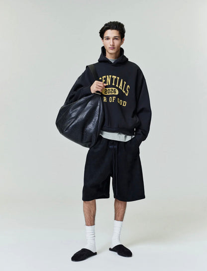 ADULT Fear of God Essentials FW26 Vintage Black Classic Hoodie