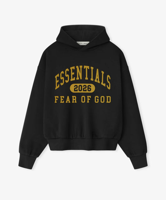 FOG Essentials FW26 Vintage Black Classic Hoodie