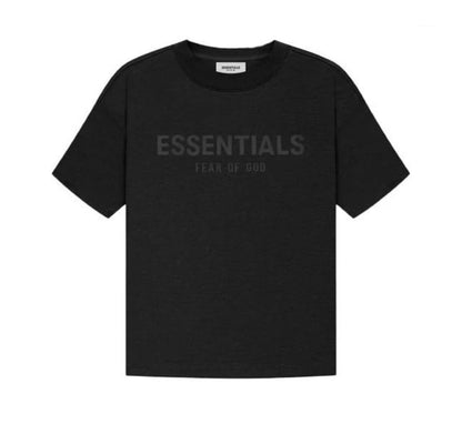 KIDS ESSENTIAL BLACK SS21 TSHIRT BACK