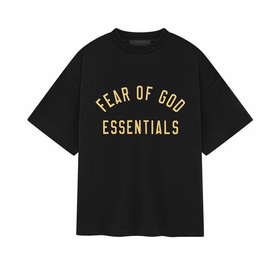 KIDS FEAR OF GOD ESSENTIALS BLACK TSHIRT